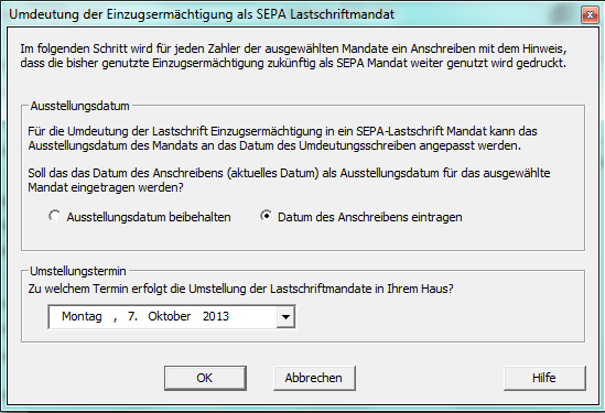 Mandatsverwaltung in VR-NetWorldSoftware 33 10.