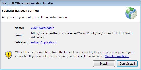 3 Schritt 3 exdp Word Plug-In installieren Haben Sie den Client bereits installiert können Sie nun auch das Word-Plug-In installieren. Bitte schließen Sie Microsoft Word bevor Sie das Setup aufrufen.