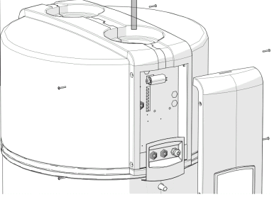 Zusatzblatt für WPA 302 E-LF ECO mit PV Eingang Elektrischer Anschluss: Detail A Detail A Der (potentialfreier Kontakt) kann über einen geeigneten Wechselrichter mit