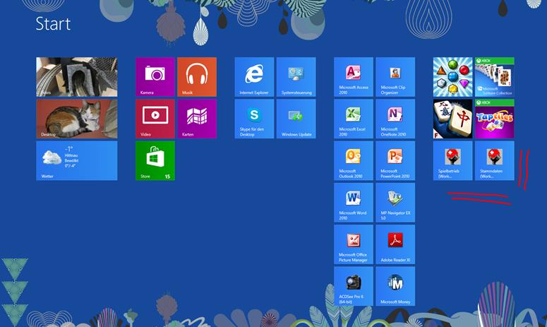 Weiter für Windows 8: Windows 8: Da steht, wo man die Links jetzt
