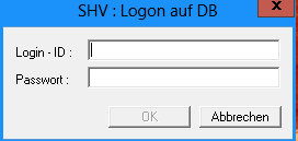 2.1 Applikation starten mit Windows 7 / 8 ACHTUNG: Benutzername immer mit shv\... beginnen Doppelklick auf Desktop-Link... Windows 7:.