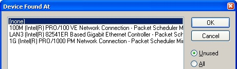 Abb. 46: Auswahl EtherCAT Anschluss (TwinCAT 2.11) Abb. 47: Auswahl EtherCAT Anschluss (TwinCAT 2.11 R2) Diesem virtuellen Gerät ist dann ein realer Ethernet Port auf dem Laufzeitsystem zuzuordnen.