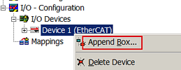 Abb. 49: Eigenschaftendialog EtherCAT Hinweis Auswahl Ethernet Port Es können nur Ethernet Ports für ein EtherCAT Gerät ausgewählt werden, für die der Twin- CAT Realtime-Treiber installiert ist.