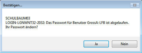 Erst nach der Änderung dieses Passworts können sich Benutzer sowohl an einem Windows 7 Rechner als auch an einem Mac anmelden.