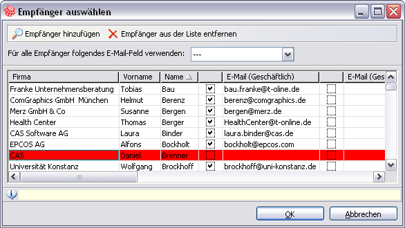 4. Serien-E-Mail erstellen Vorab: Datei > neu > Verteiler Entfernen oder auf Doppelklick