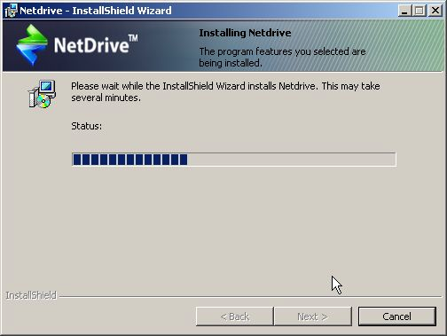 NetDrive wird installiert NetDrive wird auf Ihrem Computer installiert.