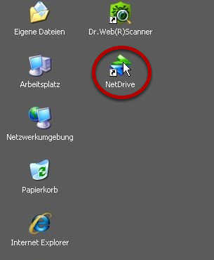 NetDrive starten Am Desktop finden Sie nun ein neues Symbol NetDrive.