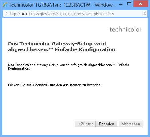 Als Zugangstechnology wählen sie VDSL2 aus.