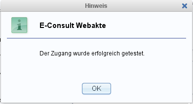 Geben Sie bitte die Kanzlei-ID, den Anmeldenamen und das Passwort für Ihren E-Consult-Zugang ein. Diese Daten können Sie nur von der Firma E-Consult erhalten.