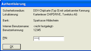 2.1 HBCI-Umstellung (Chipkarte) per Assistent S Firm32 2 HBCI mit Chipkarte 2.