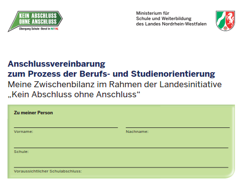 Standardelemente Portfolioarbeit Potenzialanalyse Praxisphasen Berufsfelderkundungen