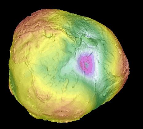 Form (Geoid + Gebirge) Map Datum (Ellipsoid)