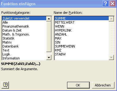 3. Funktionen Rechnen mit Funktionen Excel verfügt über eine Vielzahl von vordefinierten Funktionen, welche Teil einer Formel sind, die Sie bei Berechnungen unterstützen.