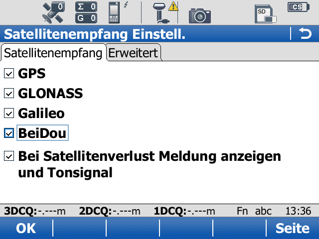 Dazu öffnet man die Geräteeinstellungen mit F3 ÄNDERN und setzt es mit F5 Stndrd auf die Standardeinstellungen, die in der aktuell installierten Version der Feld- Software hinterlegt sind zurück. 3.