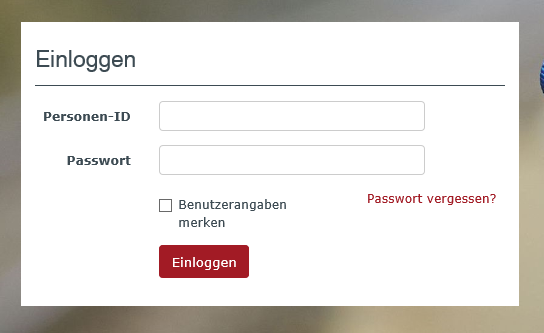 1 Passwort vergessen / Passwort zurücksetzen Sie haben das Passwort vergessen oder möchten ein neues Passwort