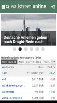 wallstreet:online Das stärkste deutsche Online TV-Programm wallstreet:online ist Deutschlands führende Finanz- Community.