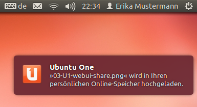 M U Abbildung 3.32: Dieses Dialogfenster lässt Sie einstellen, welche Ordner von Ihrem Rechner mit Ihrem Ubuntu-One Onlinespeicher synchonisiert werden sollen.