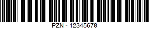 Codegröße Die Codegröße orientiert sich an der Größe der jeweiligen Verpackung.