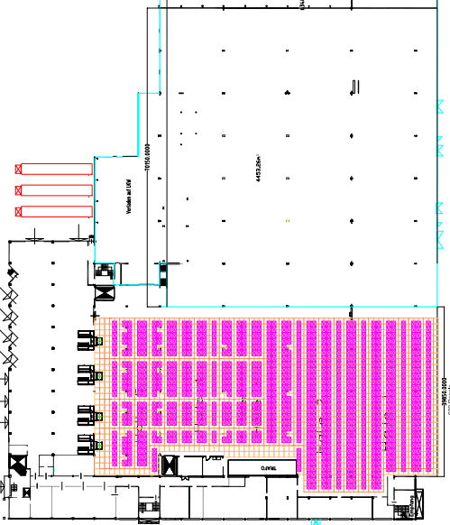 ca. 80 m Beispiel 2: Nutzung einer Teilfläche Die betrachtete Ebene im Erdgeschoss verfügt über eine Gesamtfläche von ca. 8.200 m² zzgl.