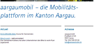 Handlungsfelder Entwickeln So profitieren Autofahrende Beispiel Eco-Drive-Kurs Vorhaben: Anreize zum energieeffizienten und sicheren Autofahren Angebot: Kursangebot auf Web aargaumobil Anlässe