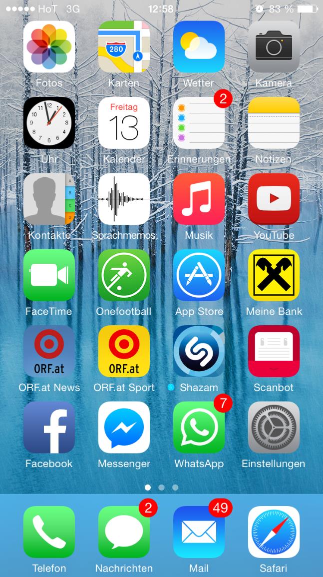 MUW-GUEST Zugang Klicken Sie am Home Screen (Sie gelangen durch Drücken der Home