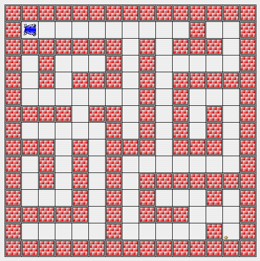 Programmieren lernen mit dem Hamstermodell Aufgabe 10 (8 Punkte ) Erstellen Sie ein Territorium mit einem Labyrinth, wie zum Beispiel das Folgende: Wichtig: Der Hamster muss alle Felder erreichen