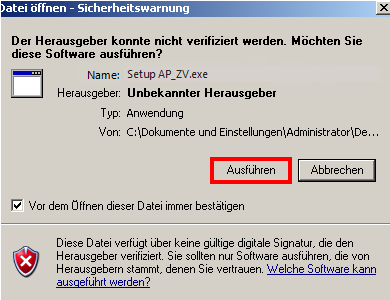 Der Download beginnt und wird wie aus dem nachfolgenden Bild ersichtlich dargestellt. Anwender, die als Browser den Internet Explorer 7.