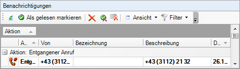 3.3. Notiz Ist einmal die Adressen offen kann über die Symbolleiste jederzeit eine Notiz erstellt werden um das Gespräch zu protokollieren.