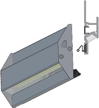 2) Exterior LED-Lichtleisten für die Umfeldbeleuchtung von Einsatzfahrzeugen Integriertes Dachkantenprofil mit folgenden Funktionen: Außenbeleuchtung, Regenrinne und Abdichtung zum Rollladen Keine