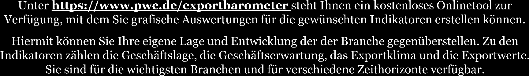 Methodik, Stichprobe und Onlinetool zur Studie Für das BVE-PWC-Exportbarometer der deutschen Ernährungsindustrie wurden vom 15. April bis zum 24. Mai zum 13.