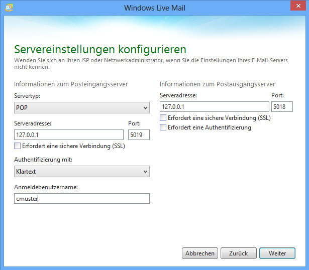 E-Mail-Konfiguration Windows Live Mail 2012 (ehemals Outlook Express) 1 Starten Sie das Programm Windows Live Mail. Im Menü wählen Sie unter «Konten» «E-Mail».