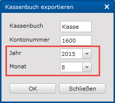 Seite 22 6.4. Exportieren und Importieren Sie können Kassenbücher im Excel-Format exportieren oder importieren. Übersicht 1. Exportieren 2. Importieren 1. Exportieren 1.