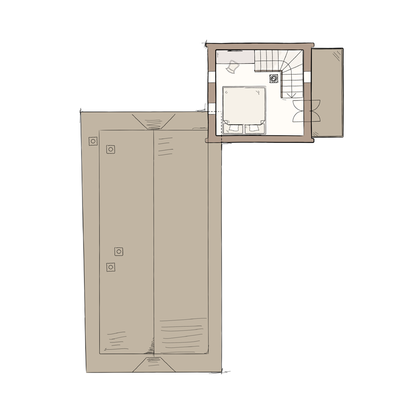 Zimmer 11,25 m² Balkon 5,54 m²