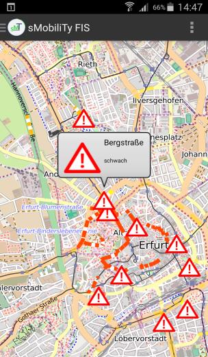 Ergebnisse Demonstrator smobility City Erfurt Verknüpfung