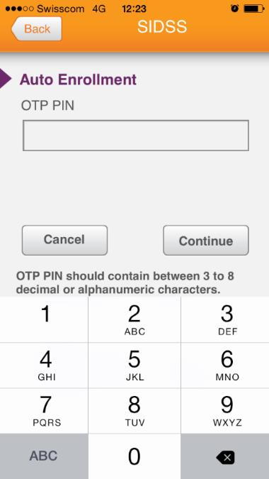OTP PIN Bitte merken Sie sich im nachfolgenden Schritt Ihren OTP PIN, alias Token PIN.