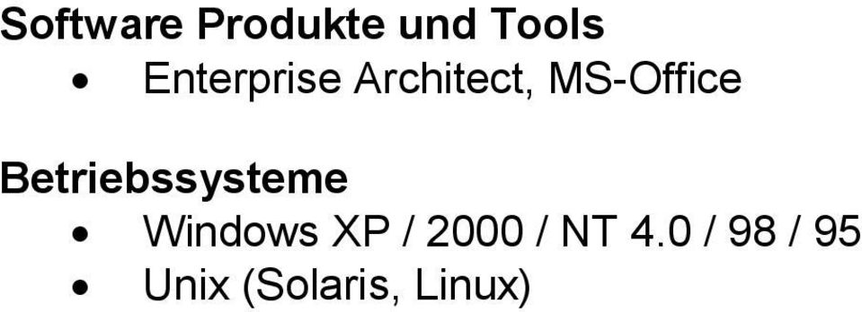 Betriebssysteme Windows XP / 2000