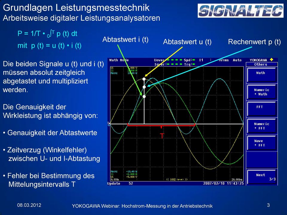 zeitgleich abgetastet und multipliziert werden.