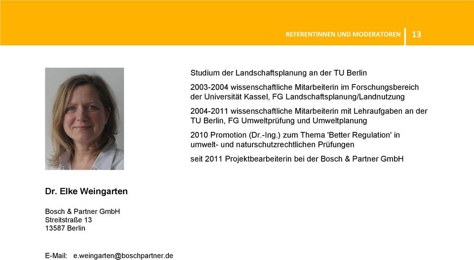 Umweltprüfung und Umweltplanung 2010 Promotion (Dr.-Ing.