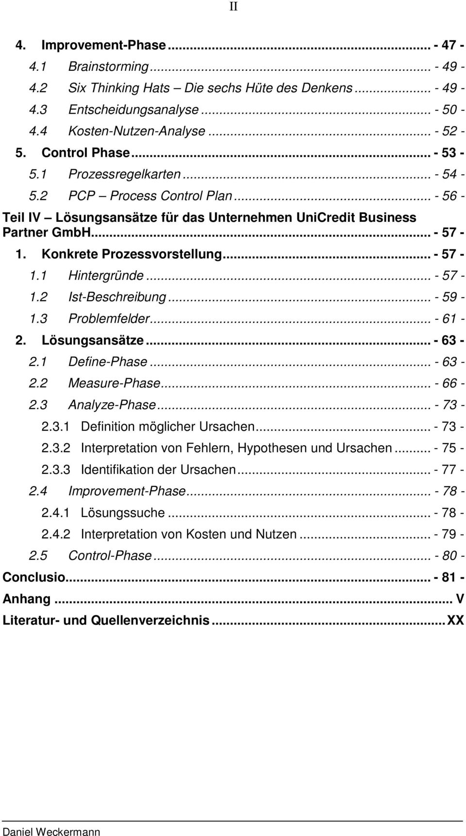 Bachelorarbeit Daniel Weckermann Prozessanalyse Und Verbesserung Mit