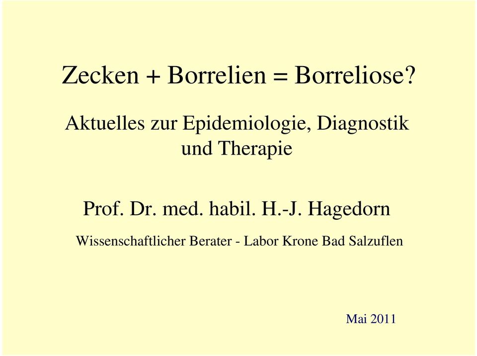 Therapie Prof. Dr. med. habil. H.-J.