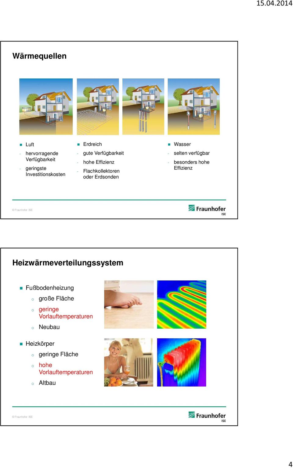 verfügbar - besonders hohe Effizienz Heizwärmeverteilungssystem Fußbodenheizung o o o große