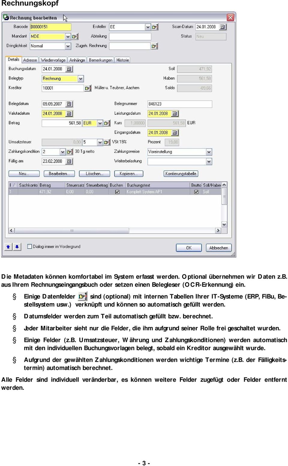 Datumsfelder werden zum Teil automatisch gefüllt bz