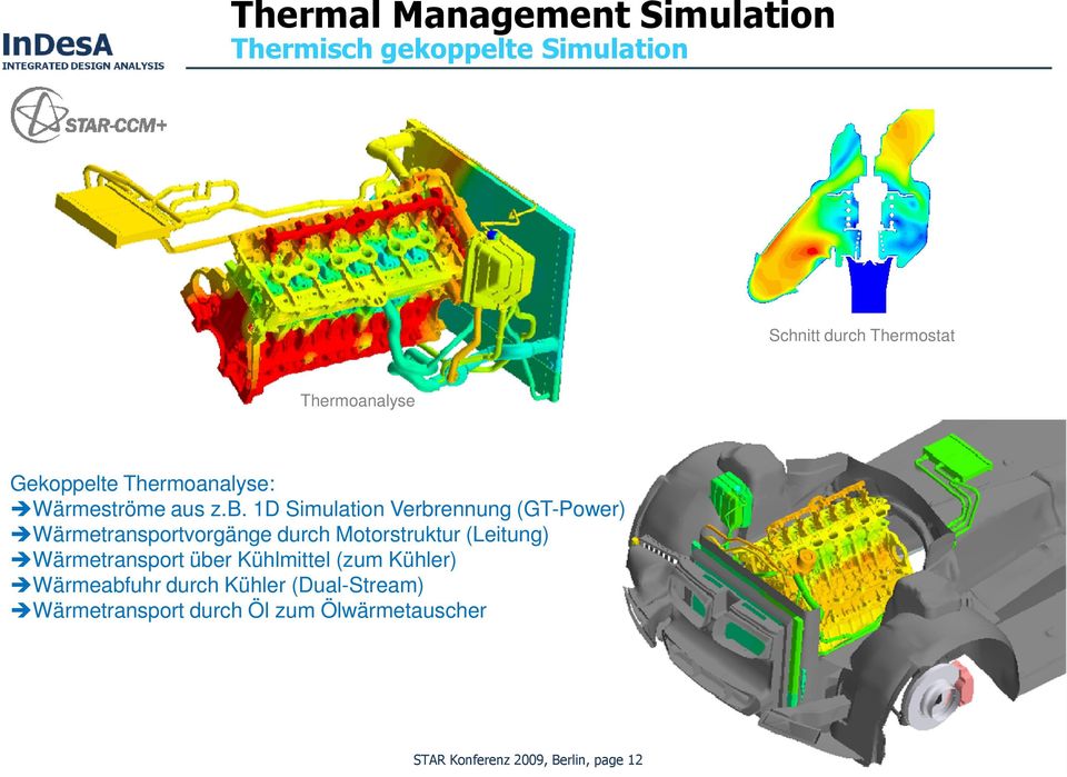 1D Simulation Verbrennung (GT-Power) Wärmetransportvorgänge durch Motorstruktur (Leitung)
