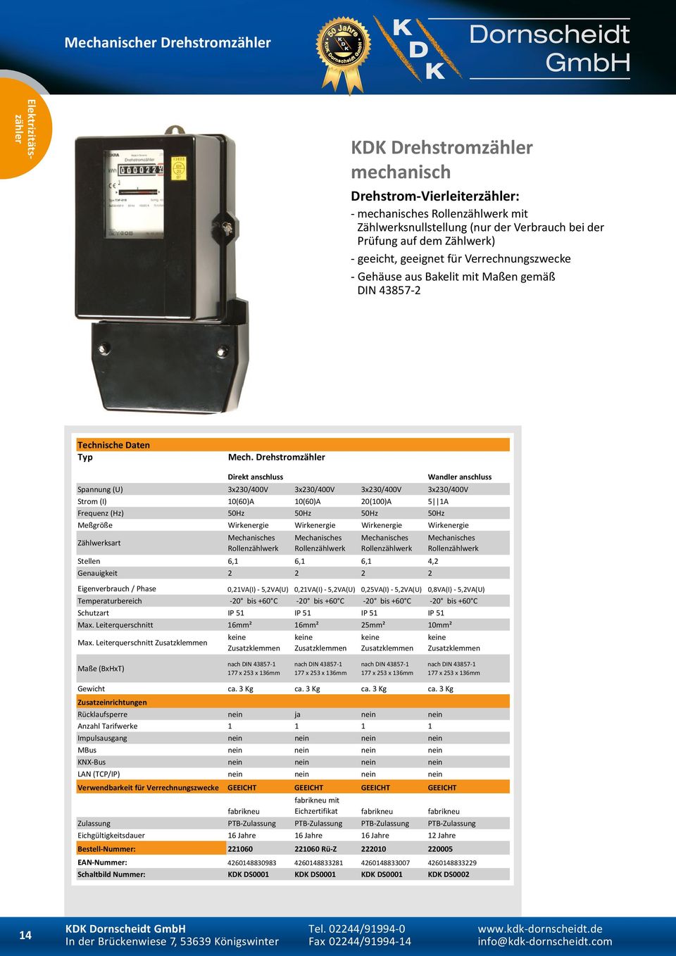 Drehstromzähler 3x230//400V  10//60A,  geeicht 2016 Rollenzählwerk Fabrikat ISKRA