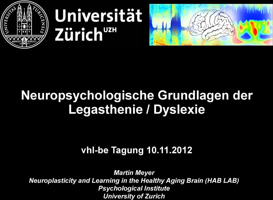 2012 Martin Meyer Neuroplasticity and Learning in