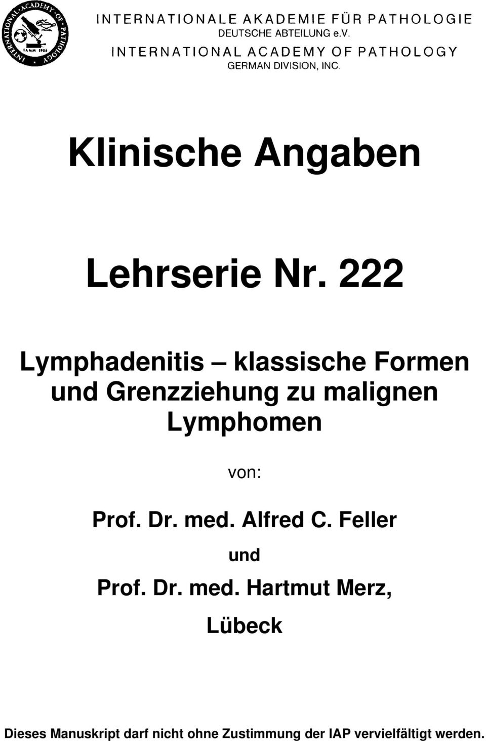 Lymphomen von: Prof. Dr. med.