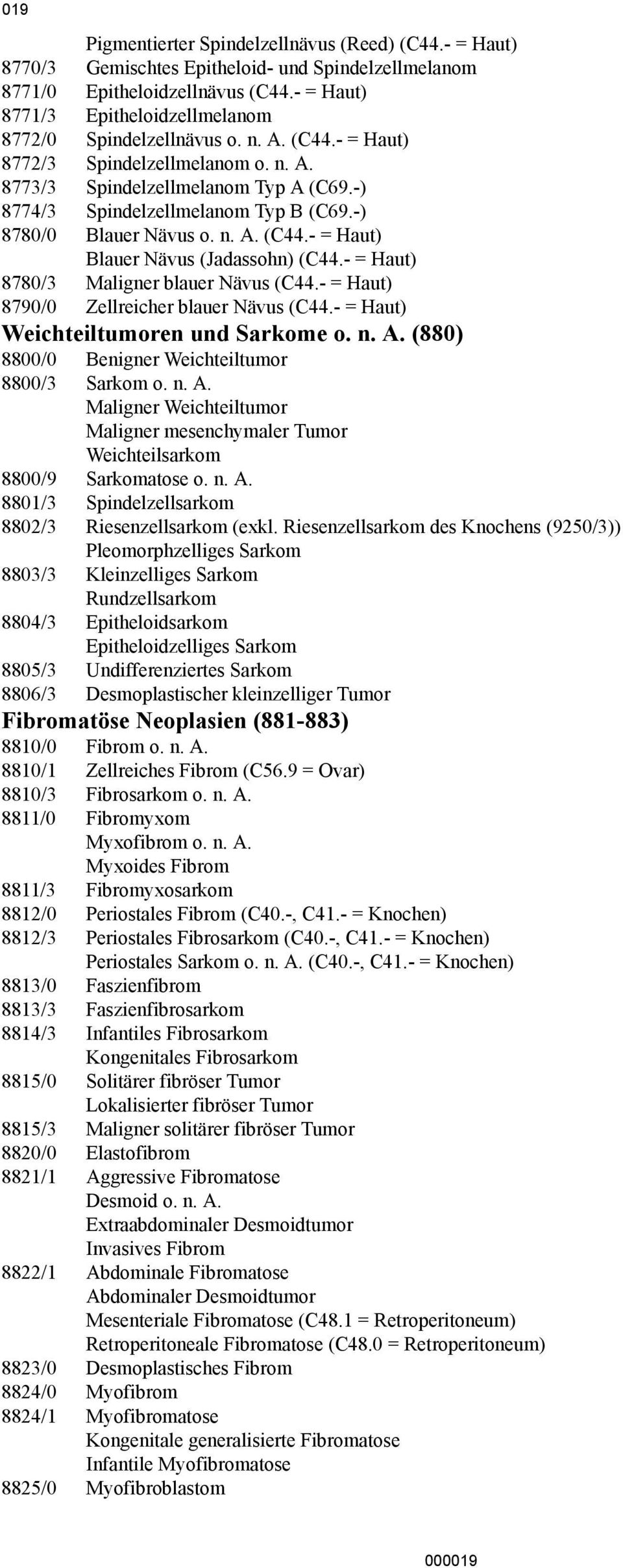 -) 8780/0 Blauer Nävus o. n. A. (C44.- = Haut) Blauer Nävus (Jadassohn) (C44.- = Haut) 8780/3 Maligner blauer Nävus (C44.- = Haut) 8790/0 Zellreicher blauer Nävus (C44.