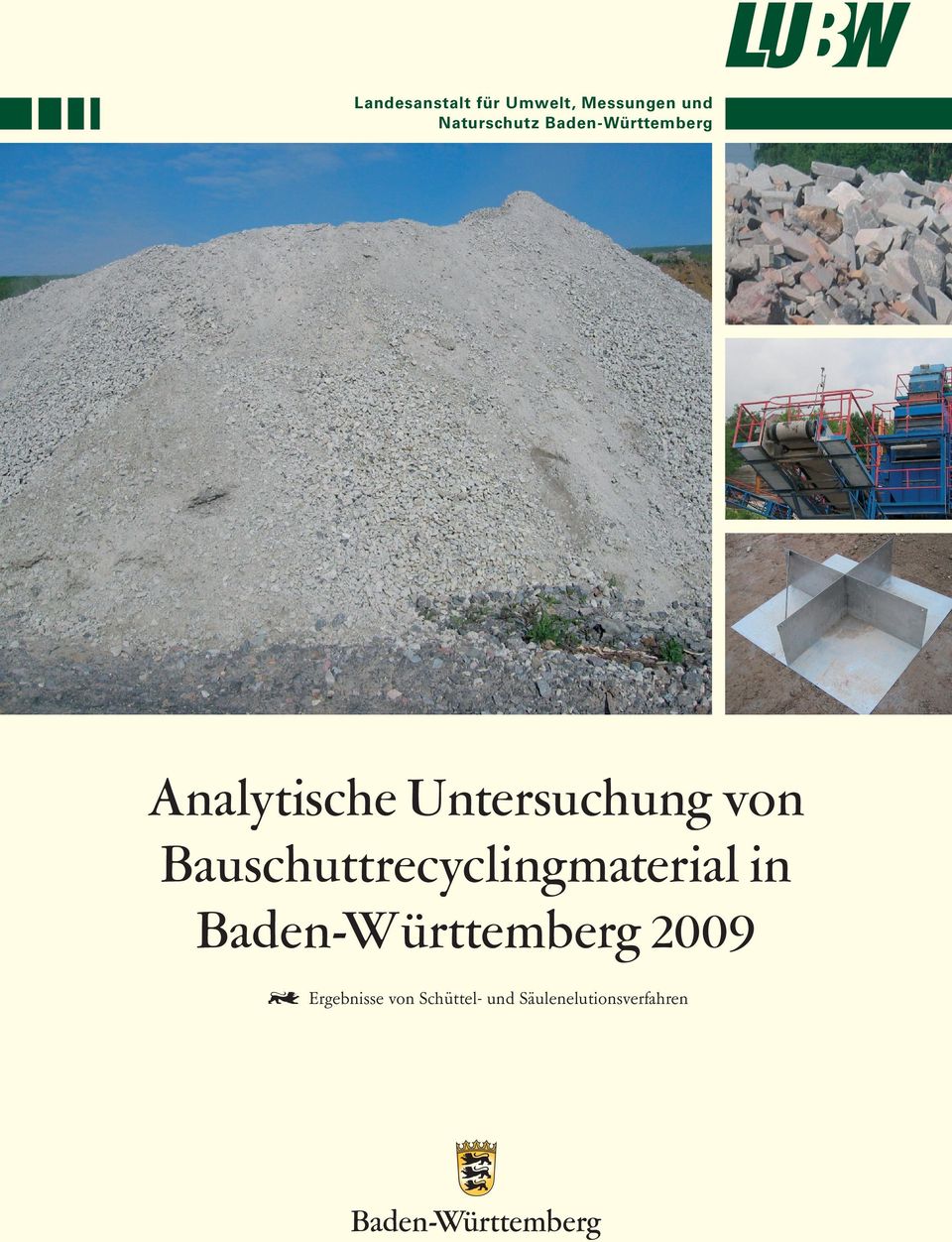 Bauschuttrecyclingmaterial in Baden-Württemberg