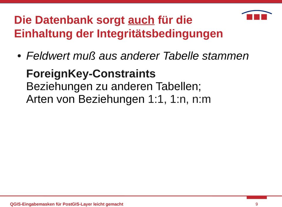 Tabelle stammen ForeignKey-Constraints Beziehungen