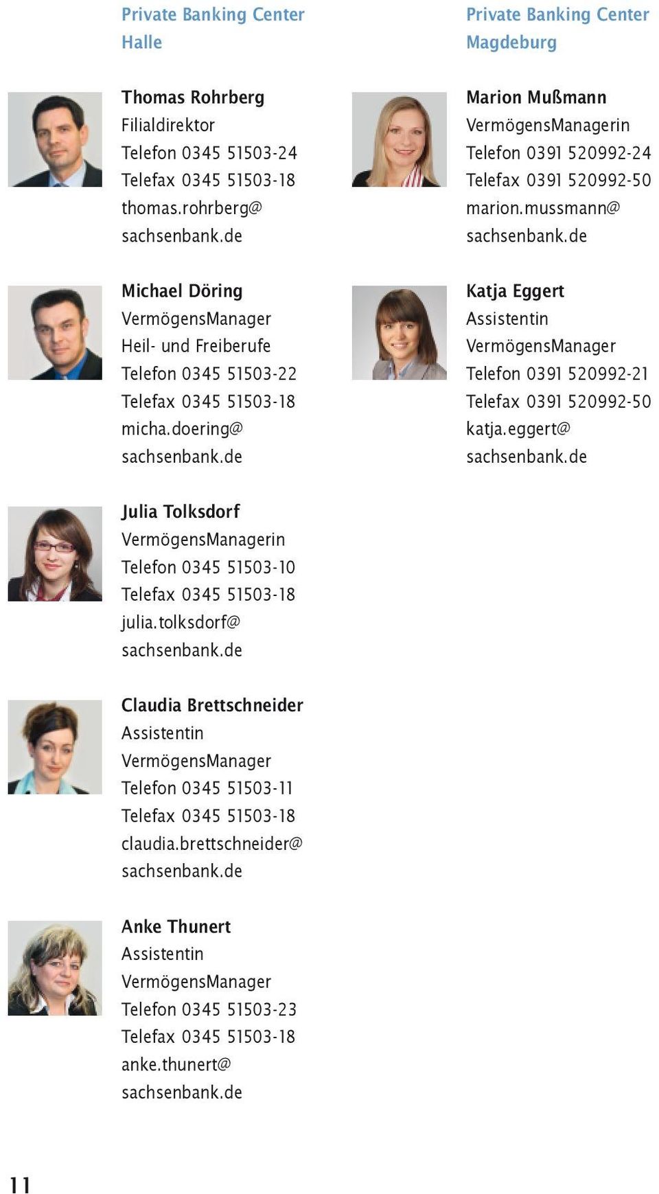 doering@ Private Banking Center Magdeburg Marion Mußmann in Telefon 0391 520992-24 Telefax 0391 520992-50 marion.